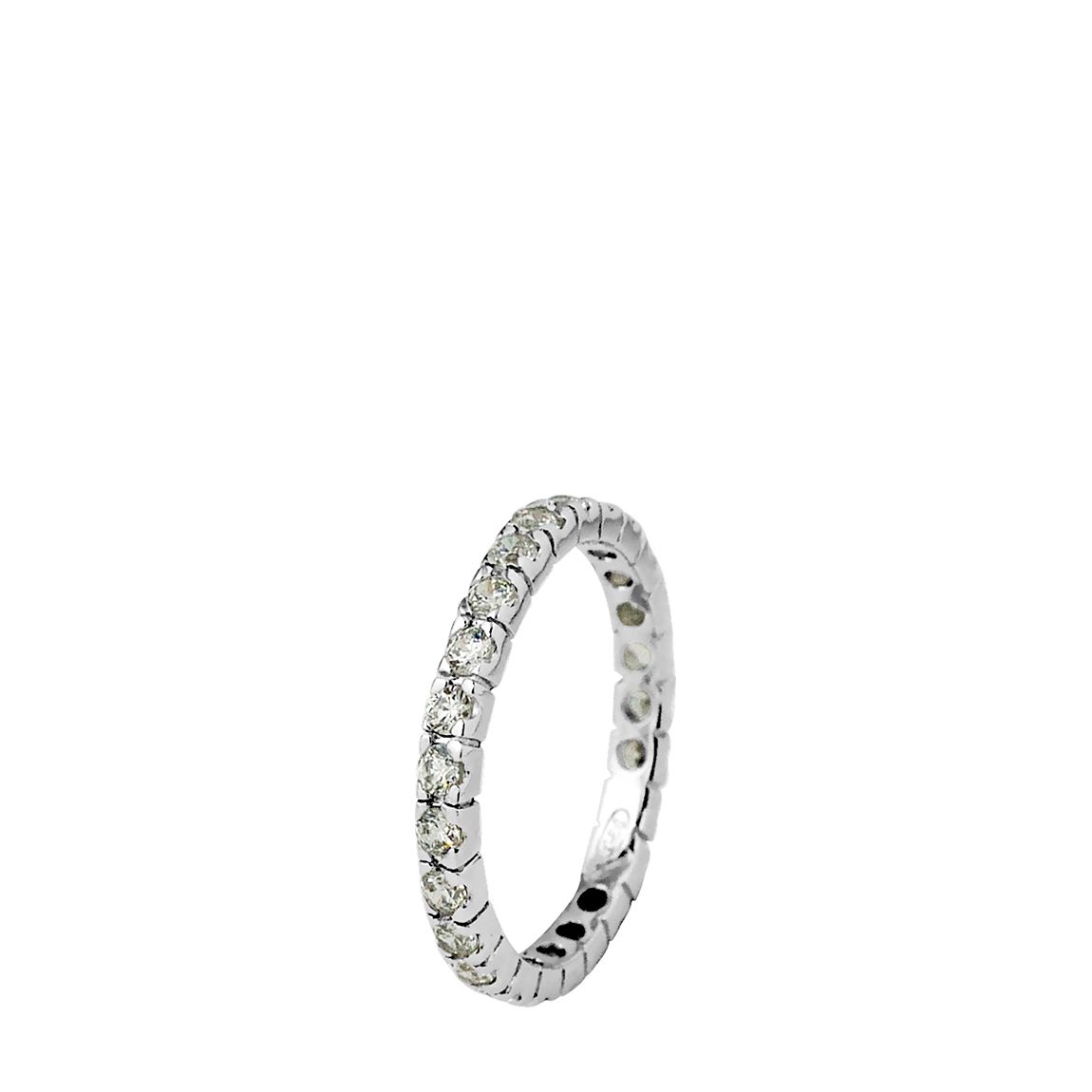 Silver Zirconium Complete Turn Wedding Ring main product photo