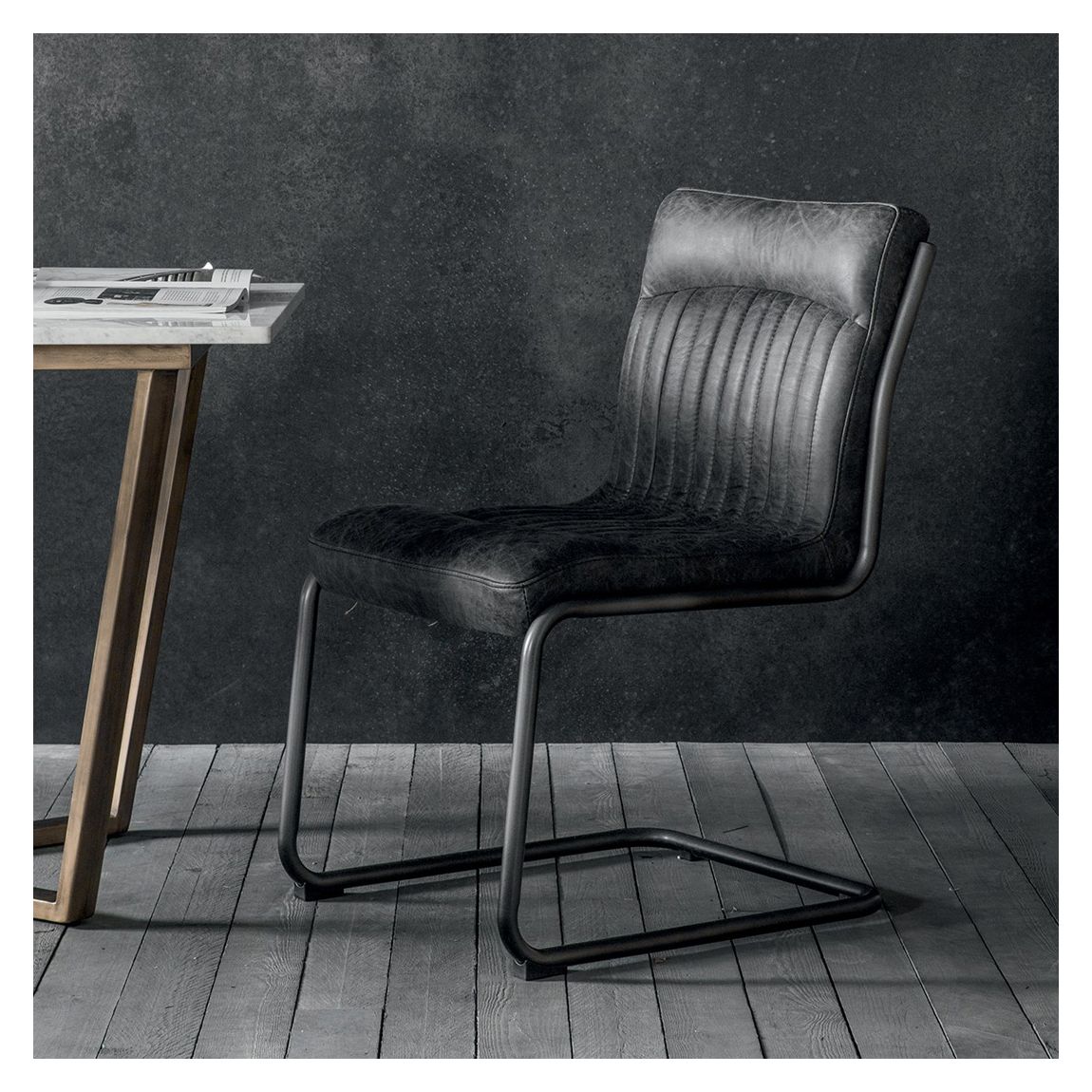 Aylesbury Leather Chair, Antique Ebony main product photo