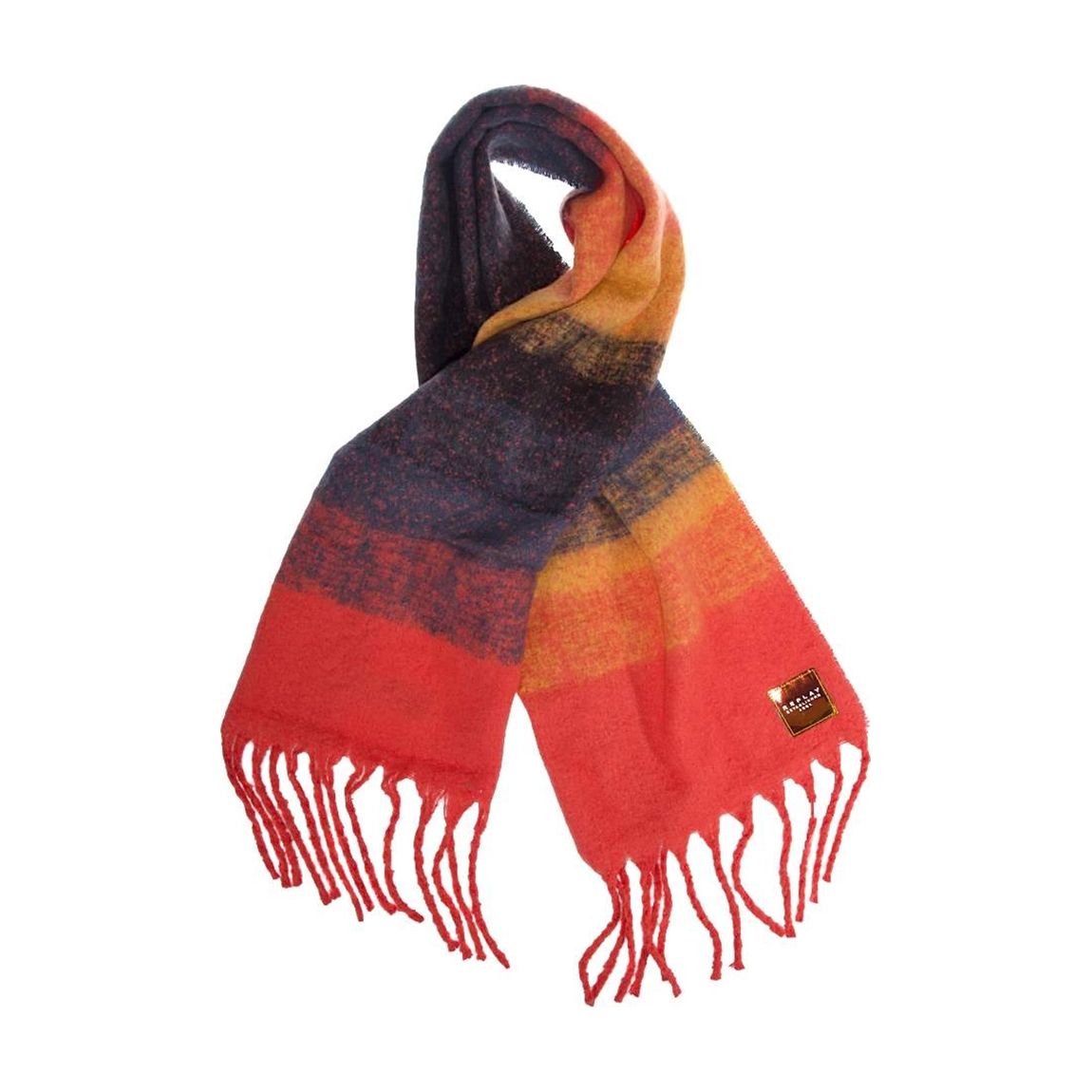Red Printed Patch Logo Scarf main product photo