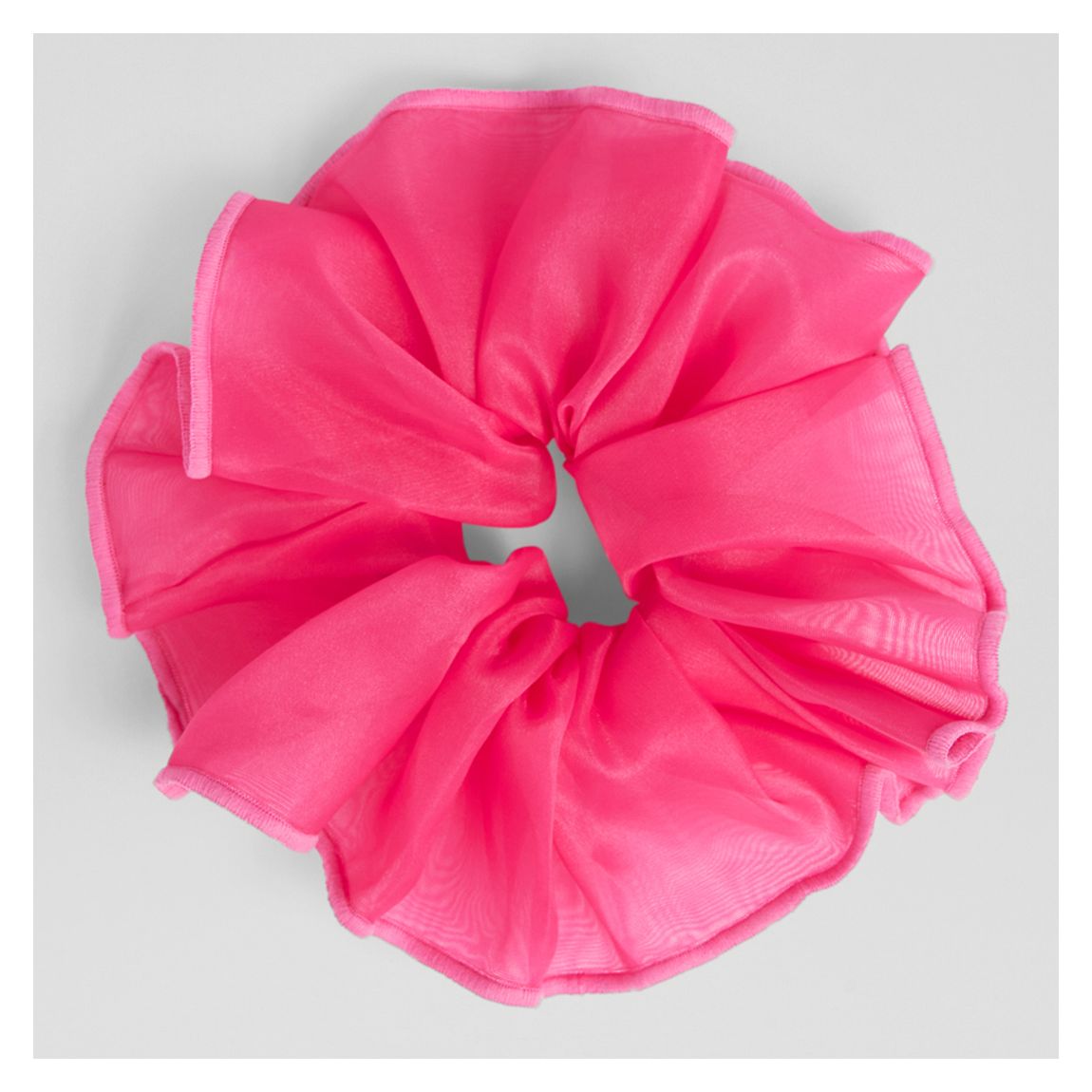 Bright Pink Vivian Hair Scrunchie main product photo