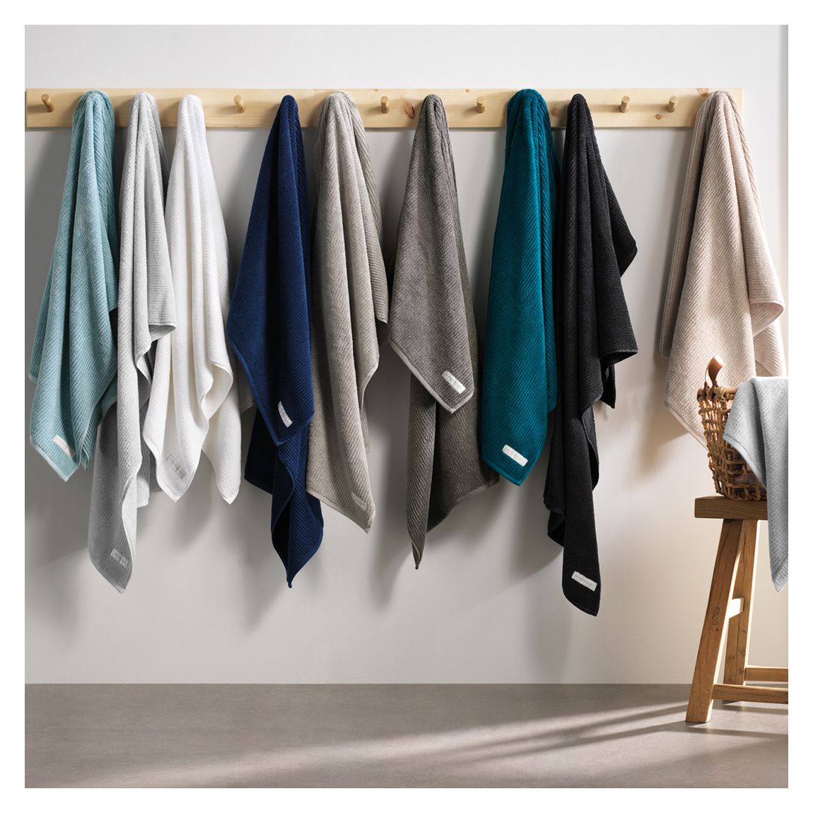 Living Textures Hand Towel, White main product photo