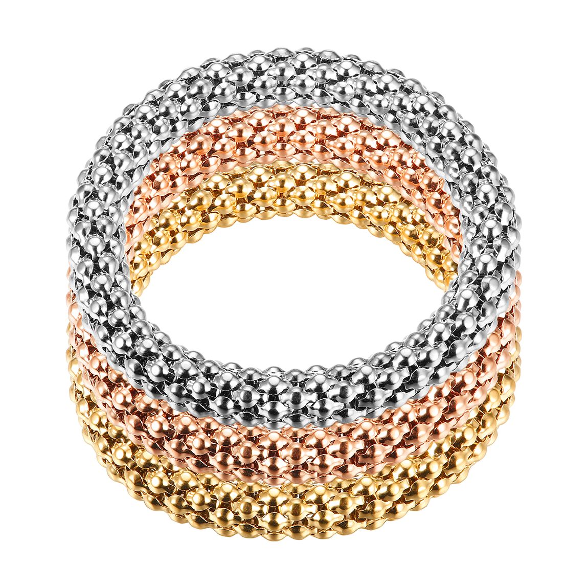 Gold/Silver Textured Bracelet Set main product photo