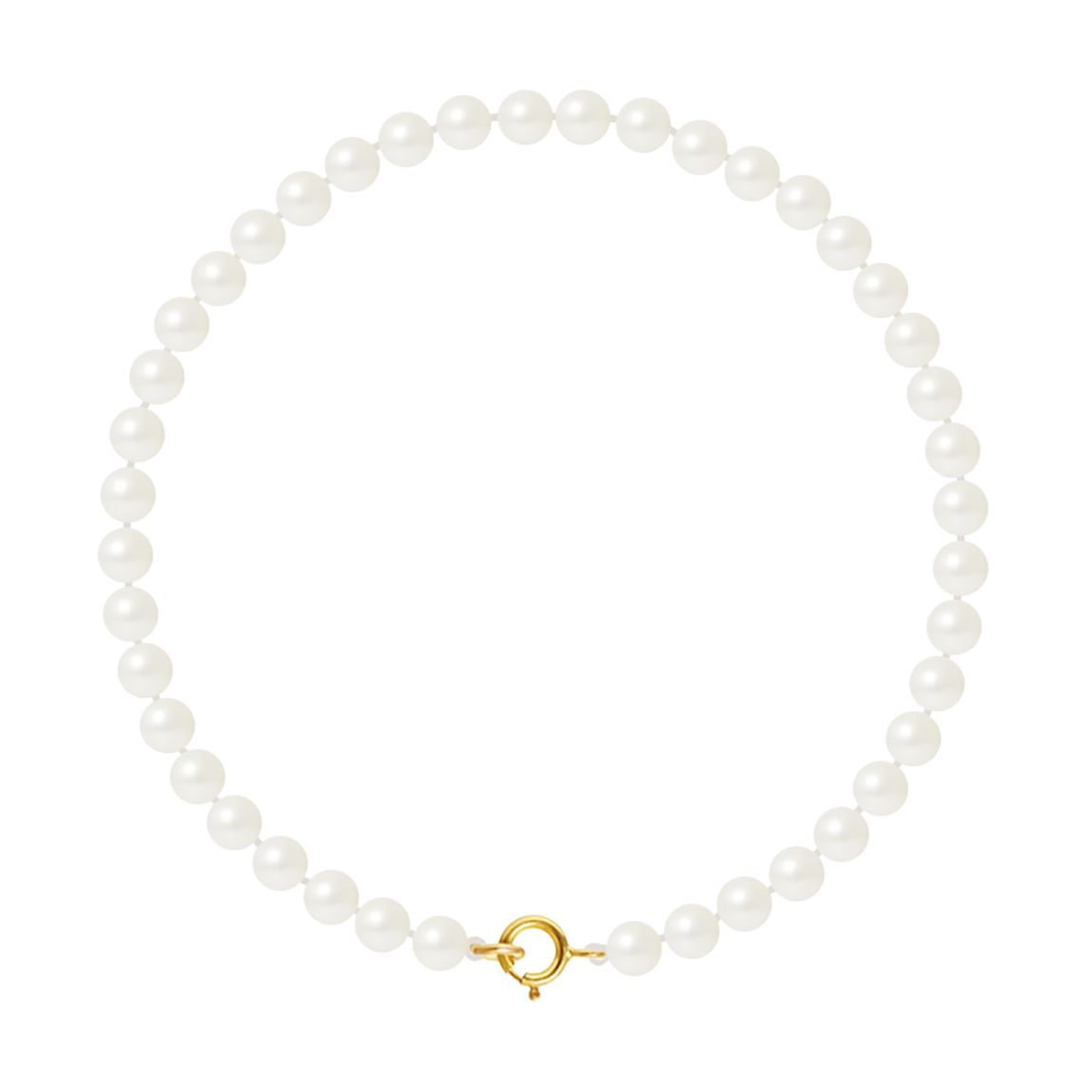 Yellow Gold White Pearl Bracelet main product photo