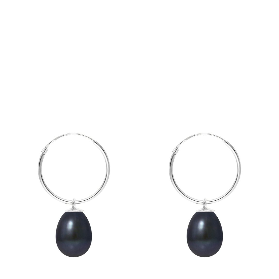 Black Pearl Hoop Earrings main product photo