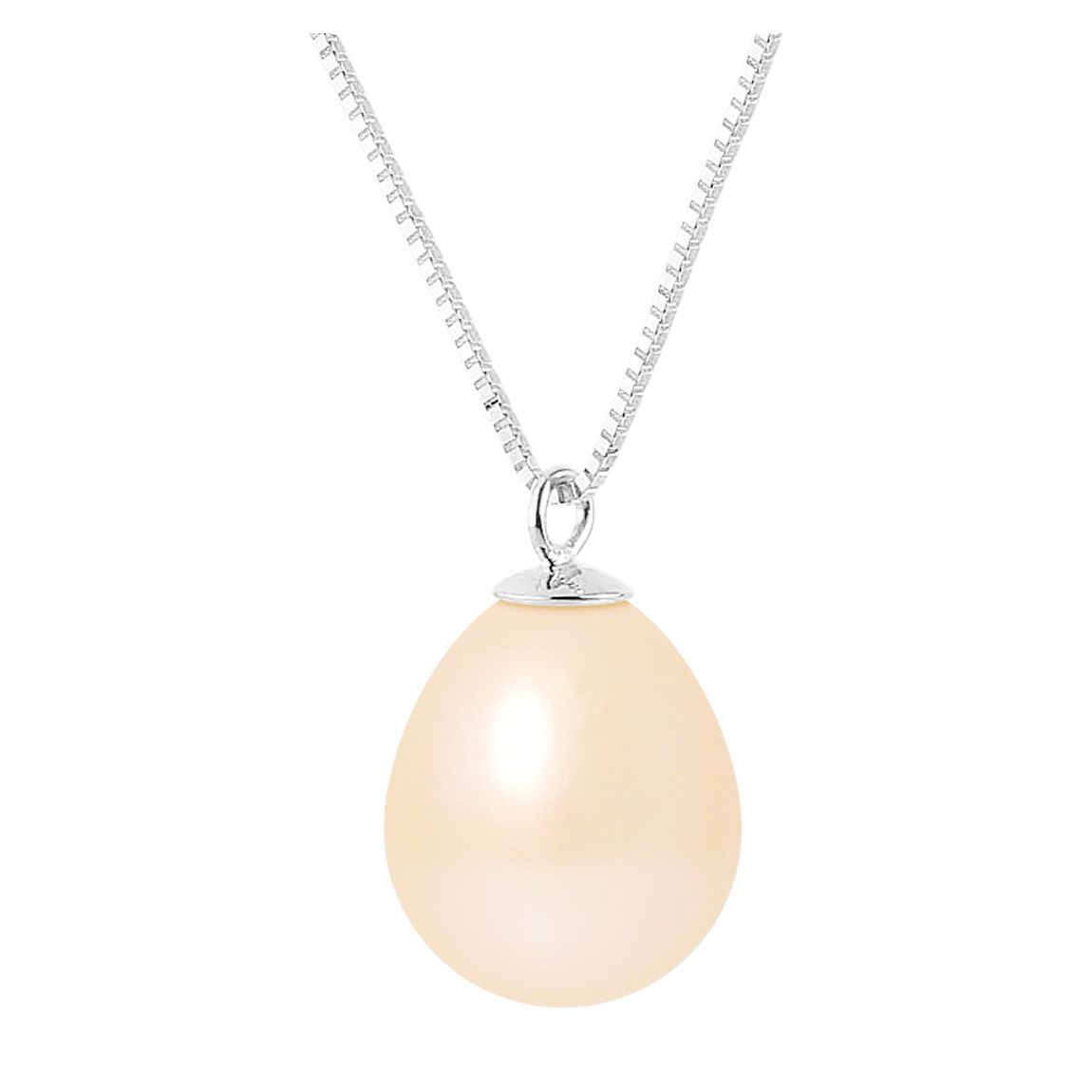 Single Pink Pear Pearl Necklace main product photo