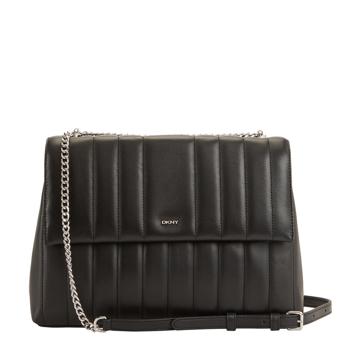 Black silver Seva Large Flap Shoulder Bag main product photo