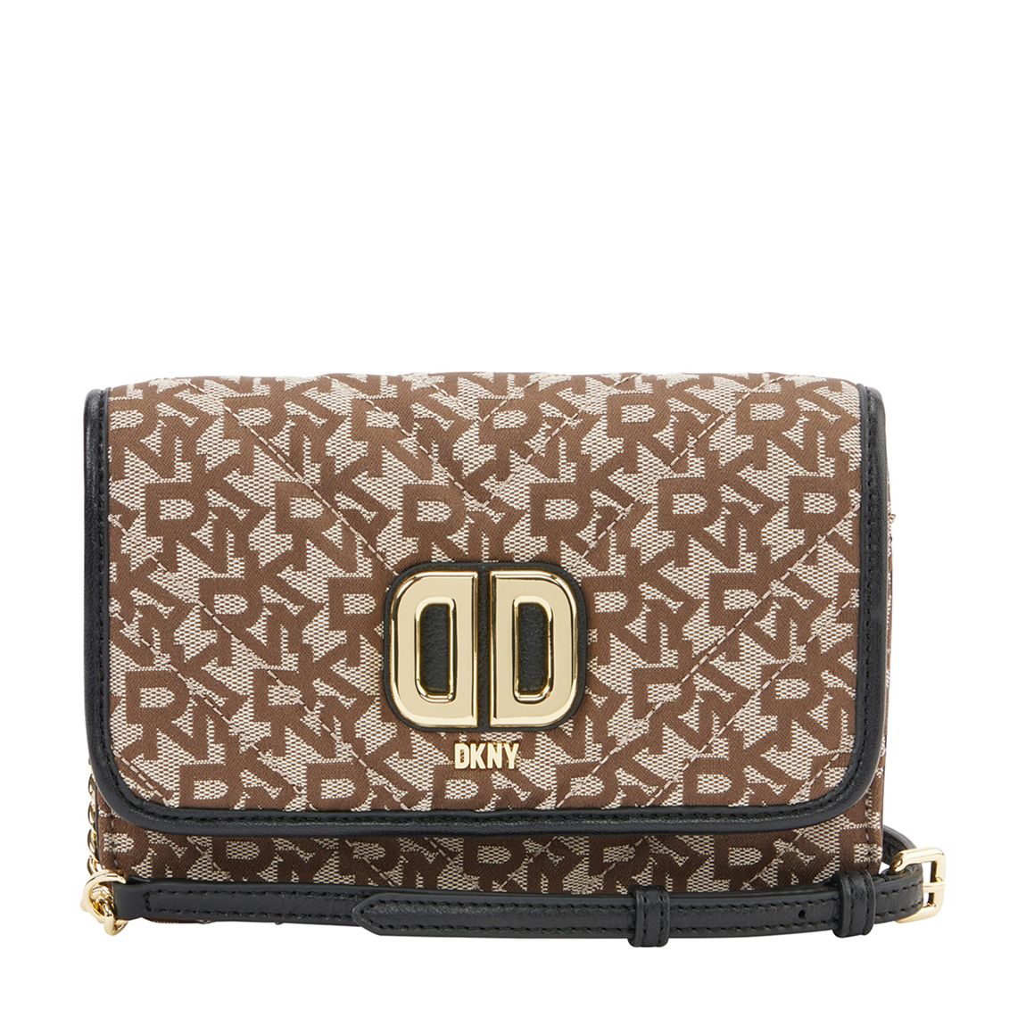 Chino Black Delphine Medium Flap Crossbody Bag main product photo