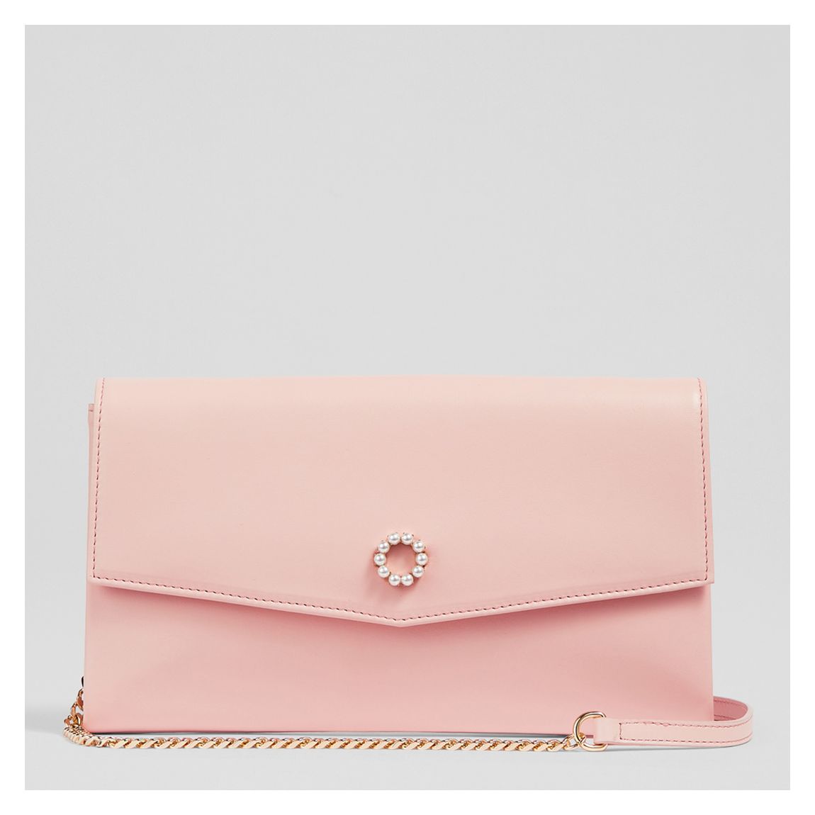 Pink, Cream Mason Clutch main product photo