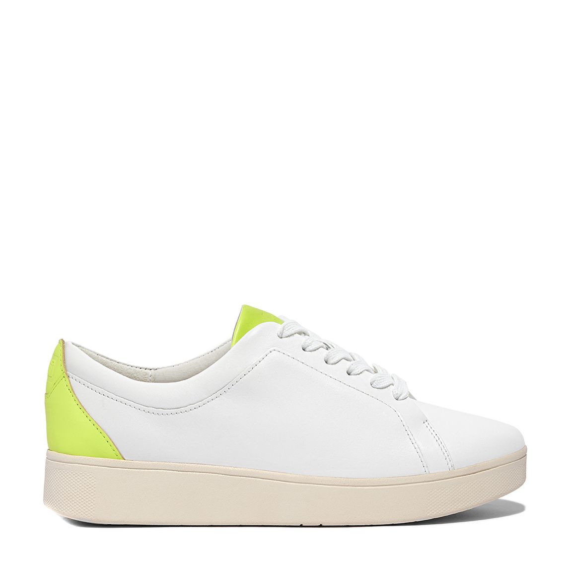 White Rally Neon Pop Leather Trainers main product photo