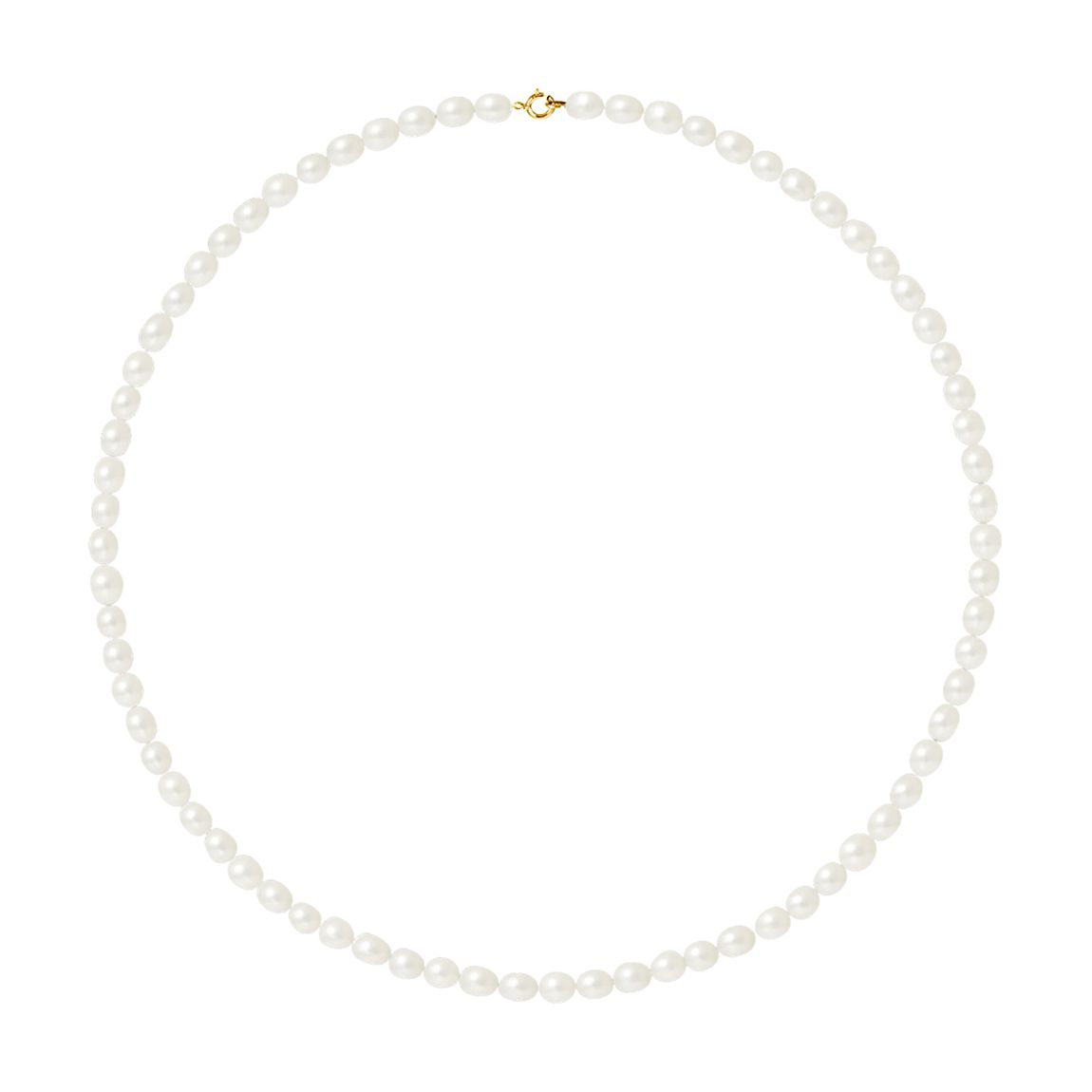 Gold / Natural White Pearl Necklace main product photo