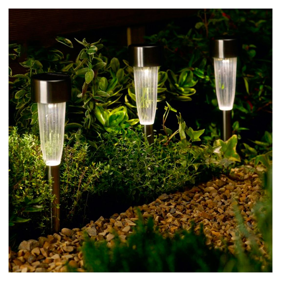 Set of 10 Fluted LED Marker Stake Lights main product photo