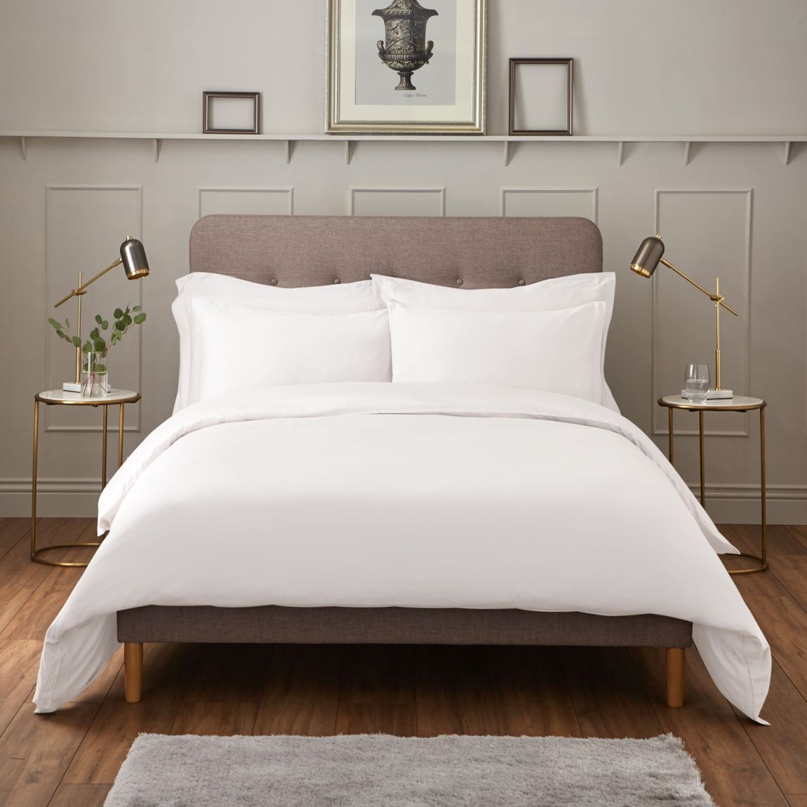Luxury 600TC Single Duvet Cover, White main product photo