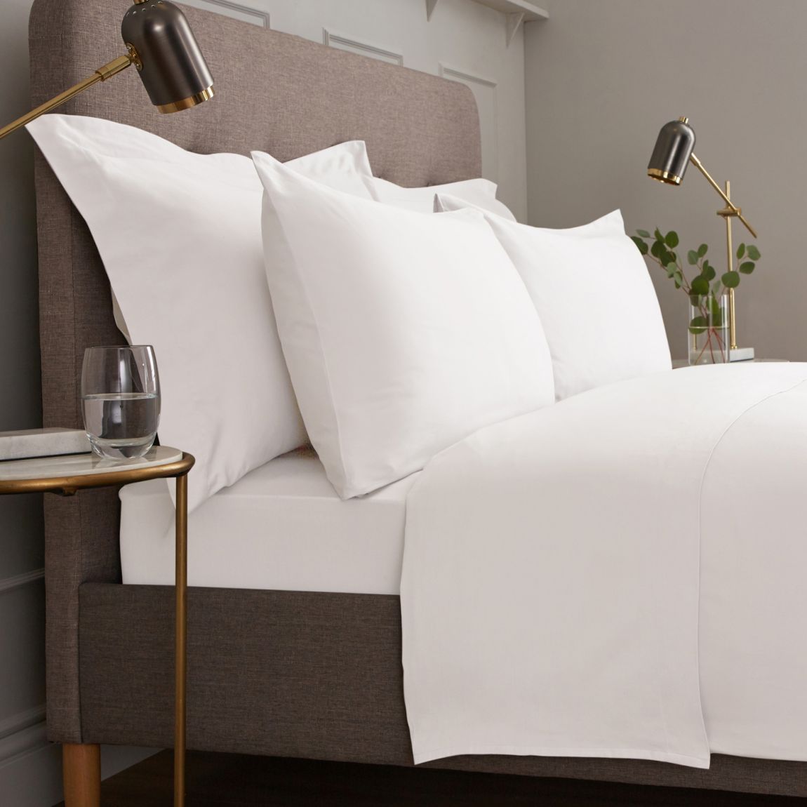 Luxury 600TC King Flat Sheet, White main product photo