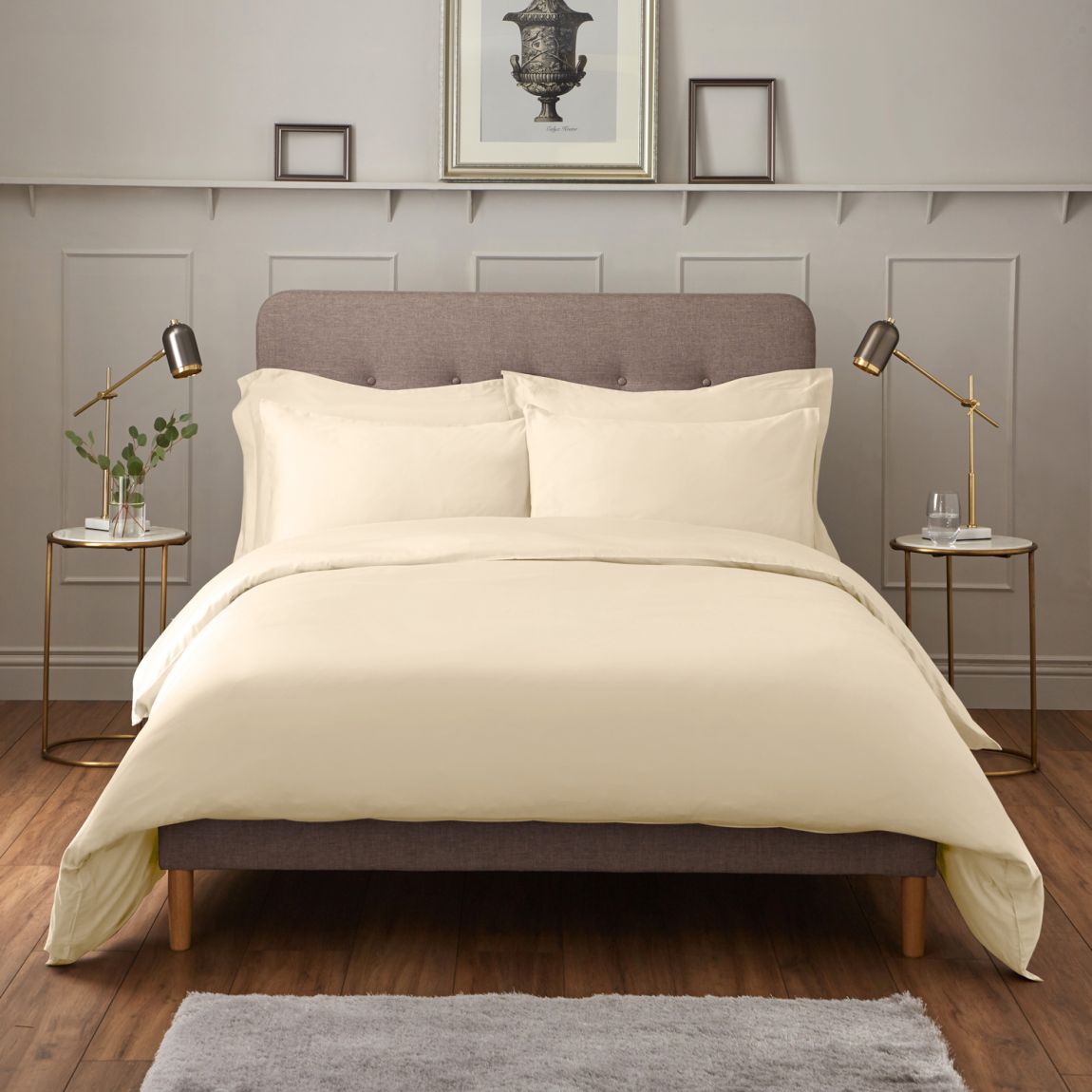 Luxury 600TC Super King Duvet Cover, Cream main product photo