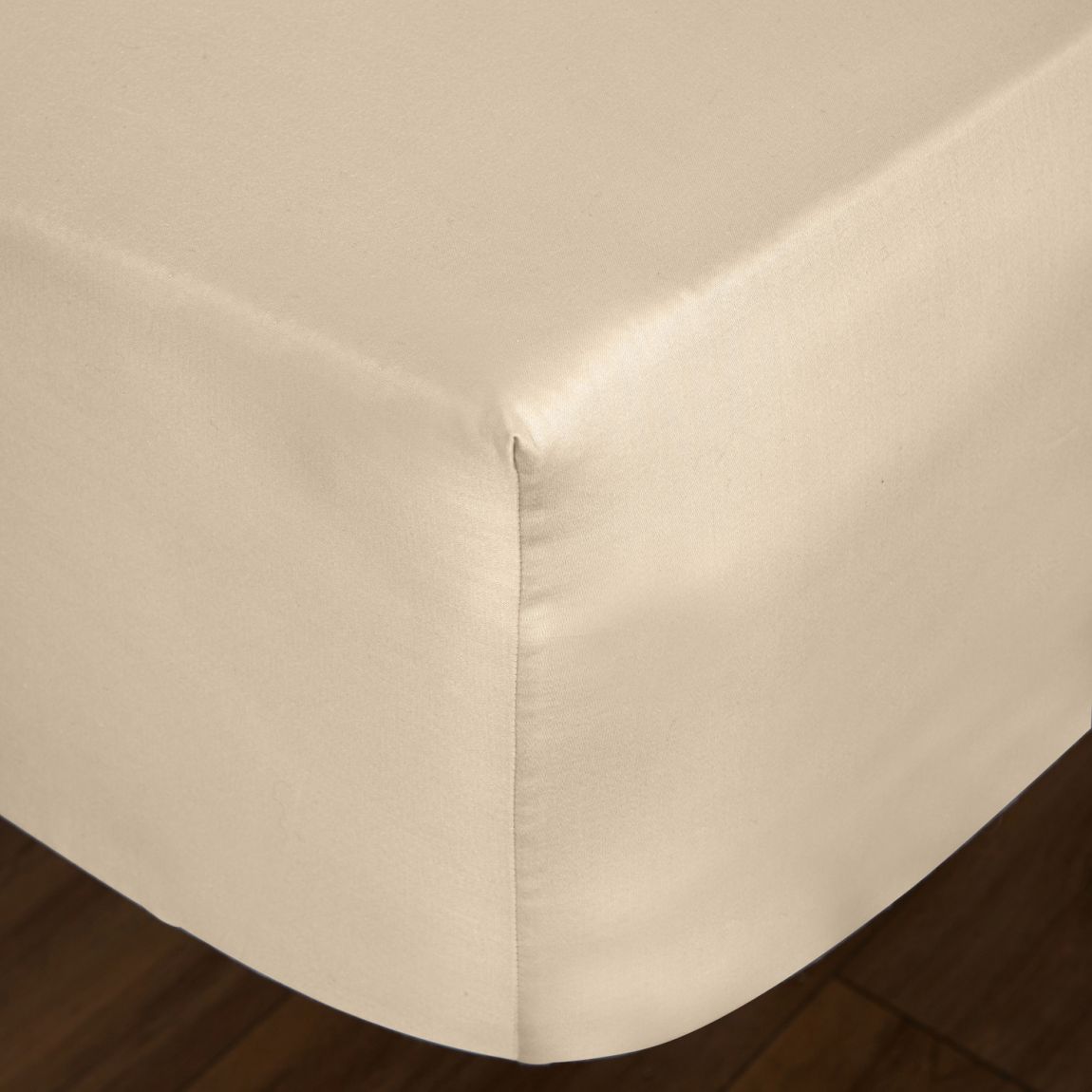 Luxury 600TC King Fitted Sheet, Cream main product photo