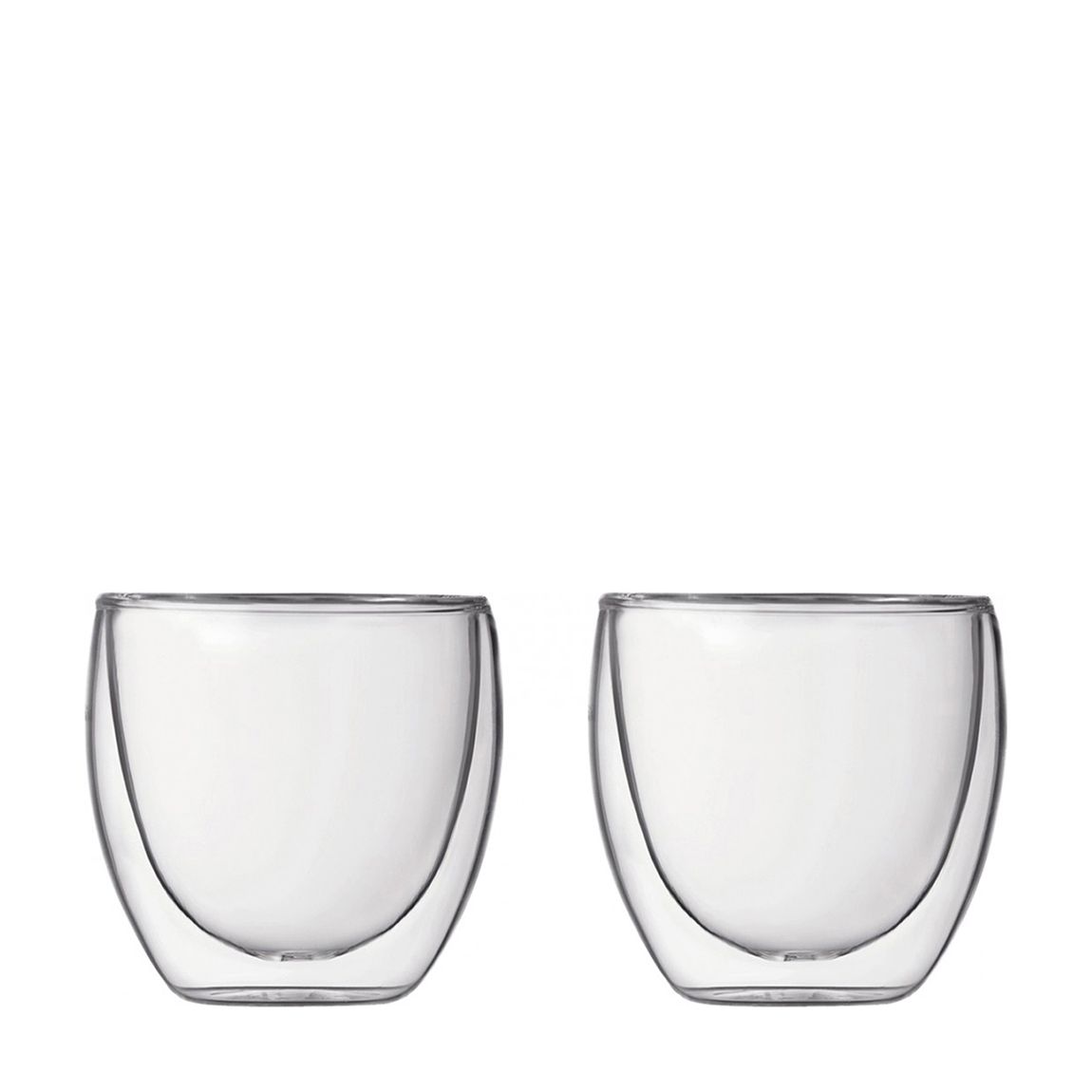 Set of 2 Pavina Small Double Wall Glass Cup 0.25L, 8oz main product photo