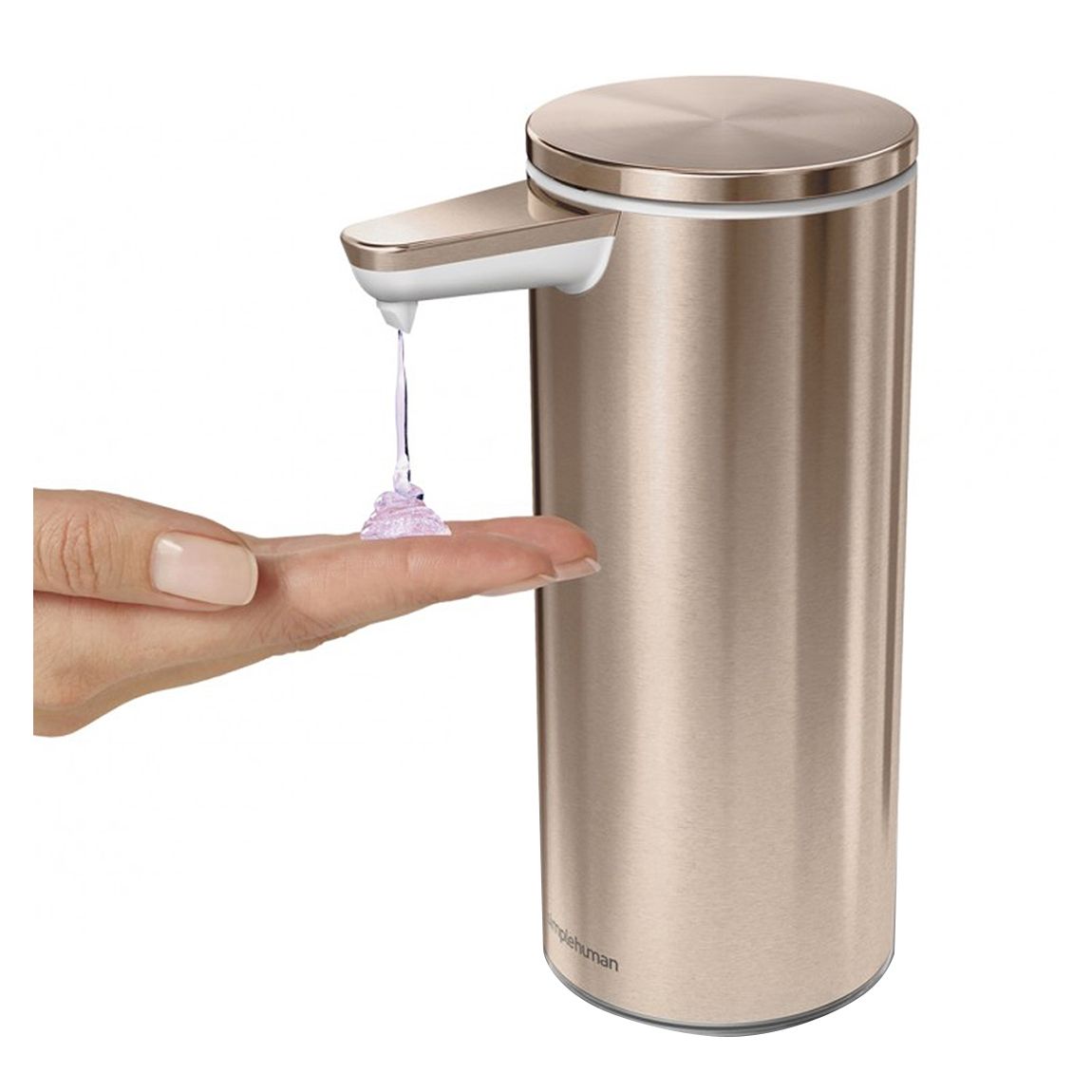 Rose Gold Rechargeable Steel Liquid Sensor Pump main product photo