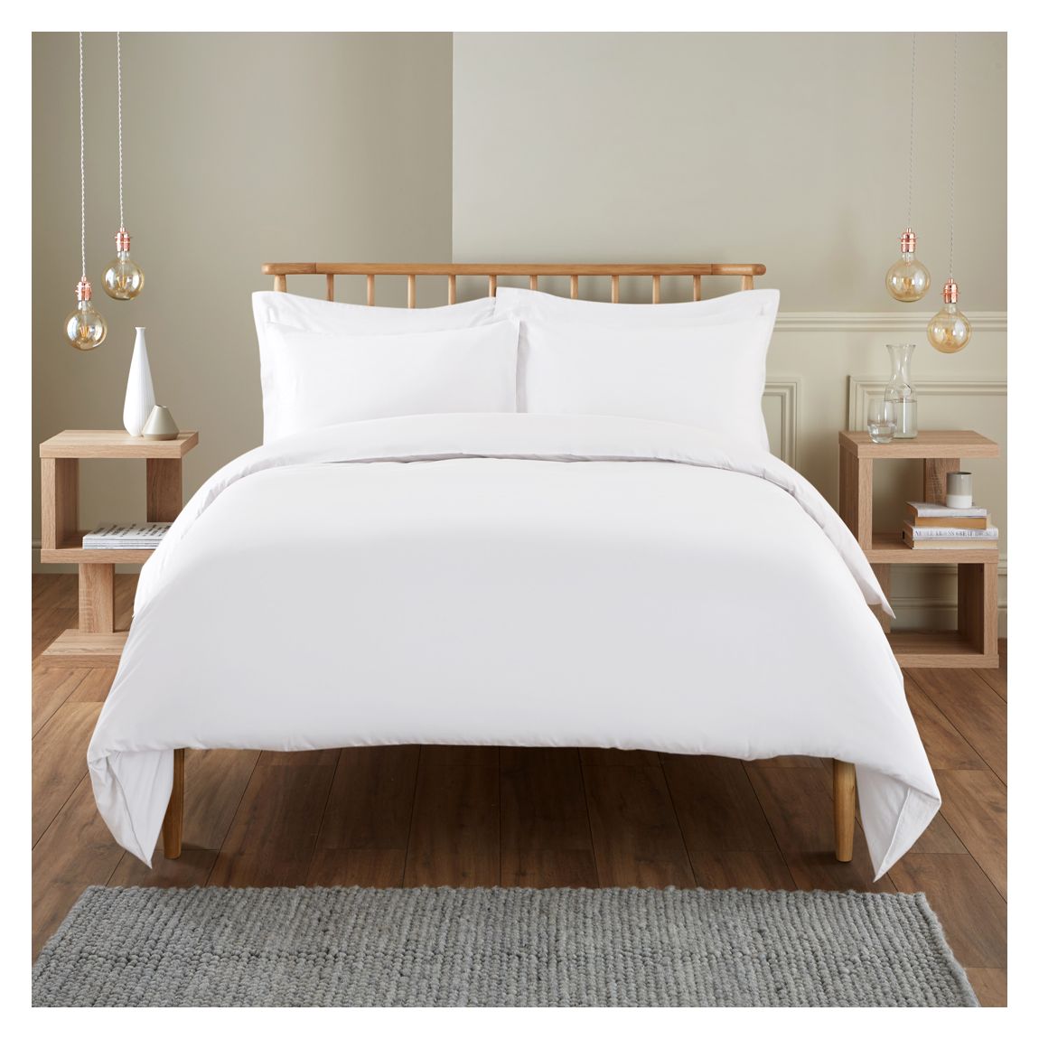 400TC King Duvet Cover, White main product photo