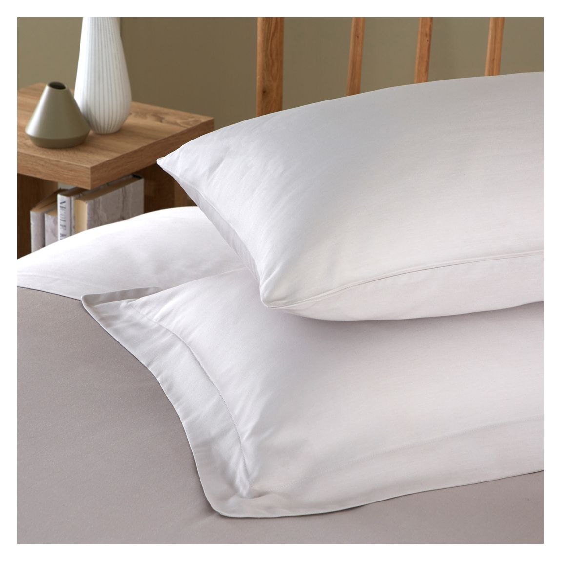 400TC Pair of Oxford Pillowcases, Silver main product photo