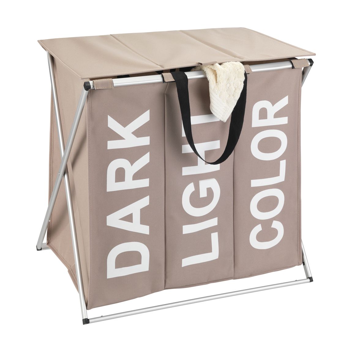 Trio Top Taupe Laundry Bin main product photo