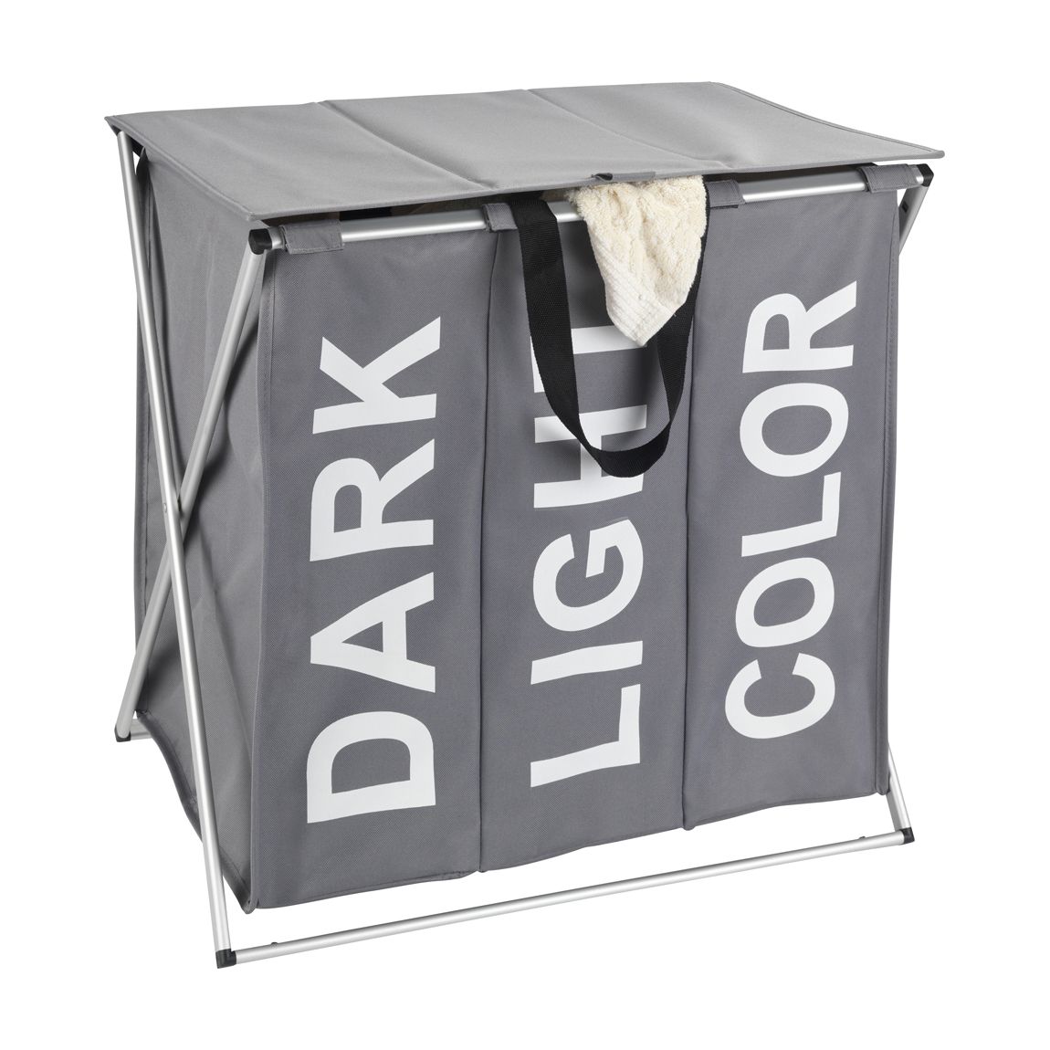 Trio Top Grey Laundry Bin main product photo