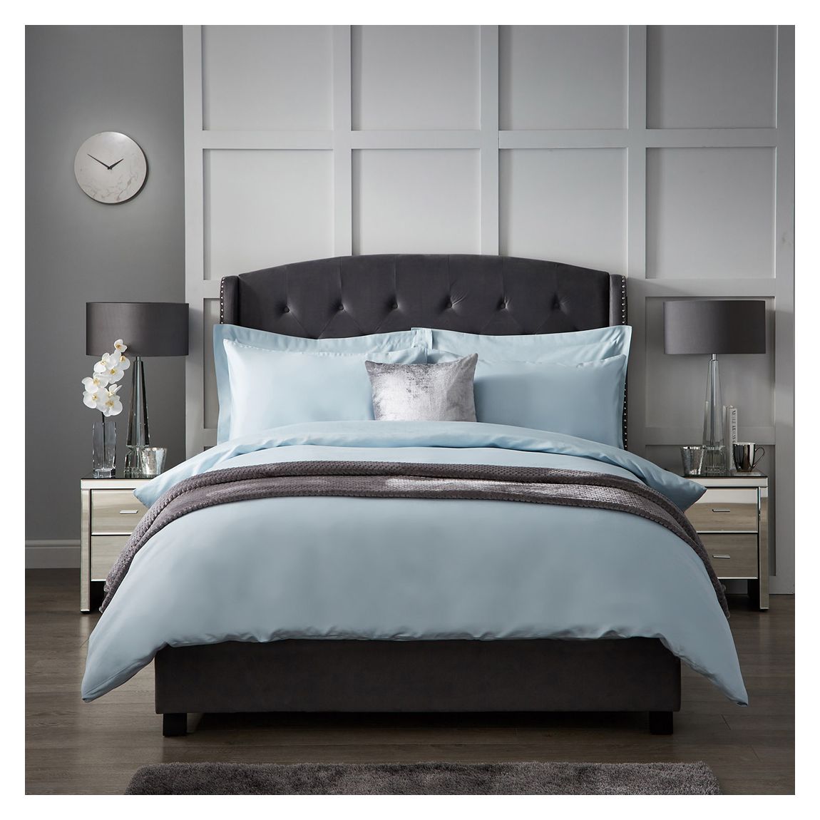 1000TC Double Duvet Cover, Duck Egg main product photo