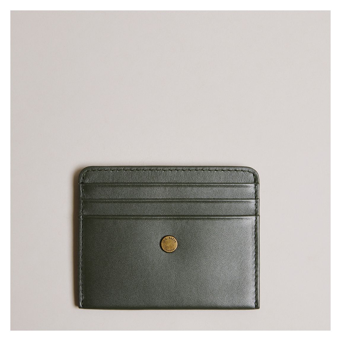 Dark Green Hace Trunk Lock Leather Cardholder main product photo