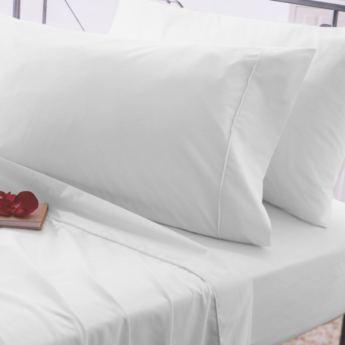 Easycare King Fitted Sheet, White main product photo