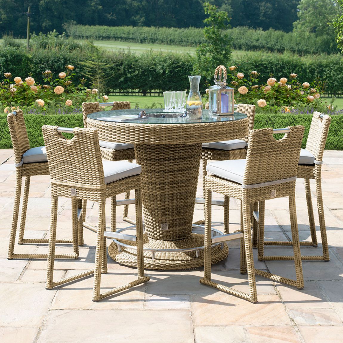 Winchester 6 Seat Round Bar Set with Ice Bucket main product photo
