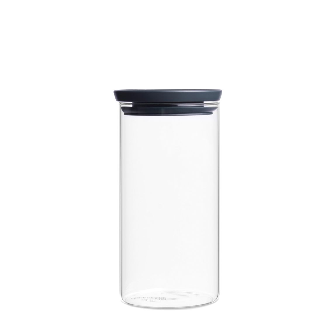 Dark Grey Stackable Glass Jar, 1.1L main product photo