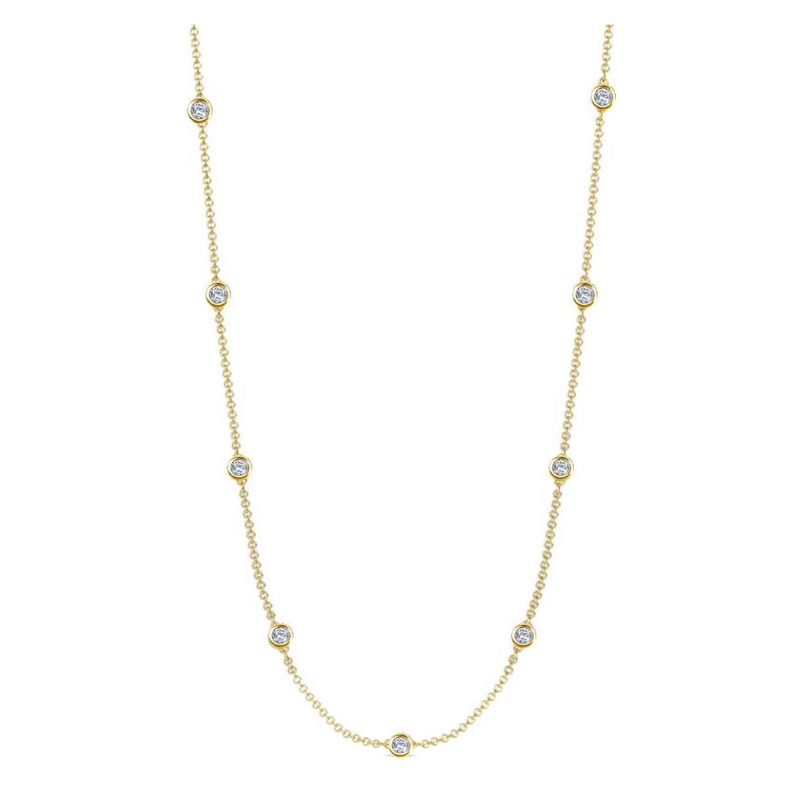 Gold Station Zirconia Necklace main product photo