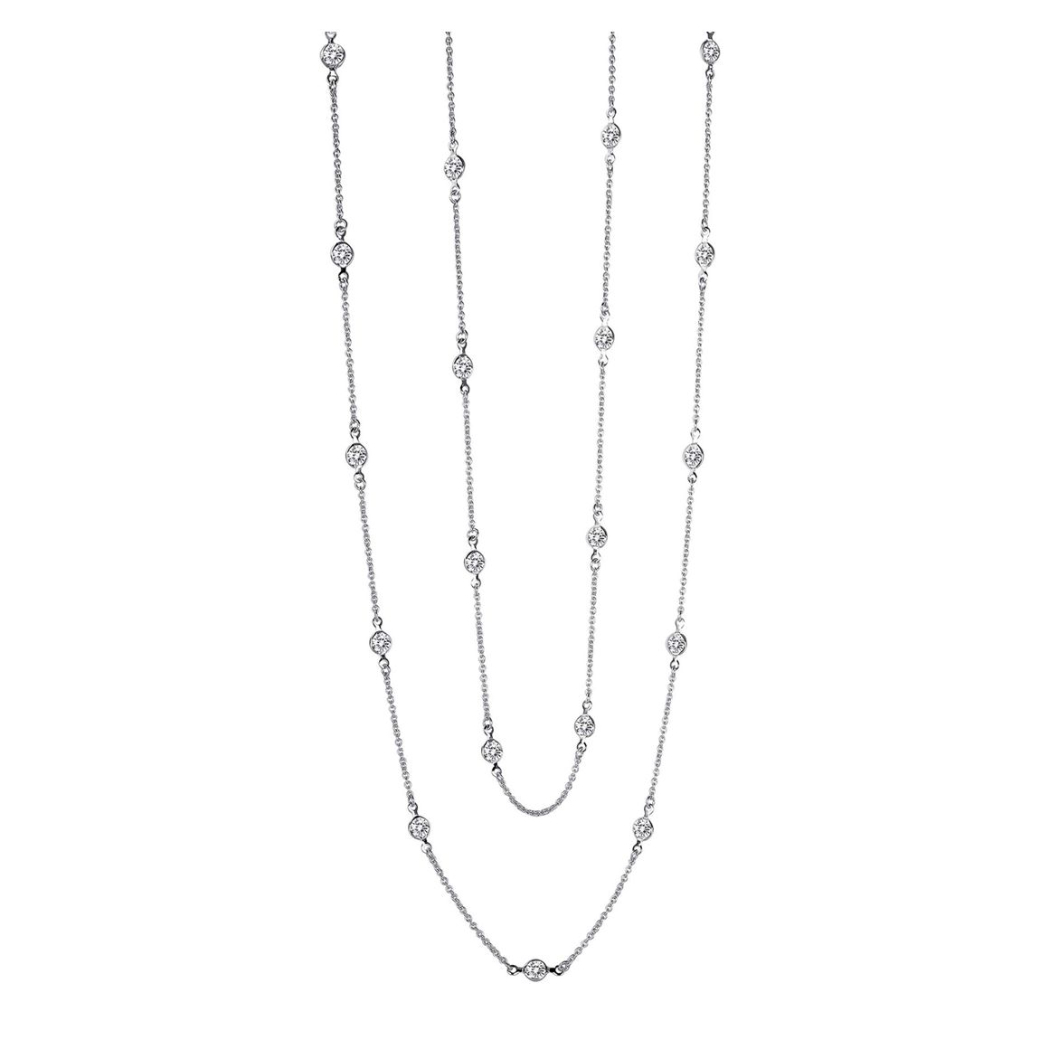 Silver Plated Station Zirconia Necklace main product photo
