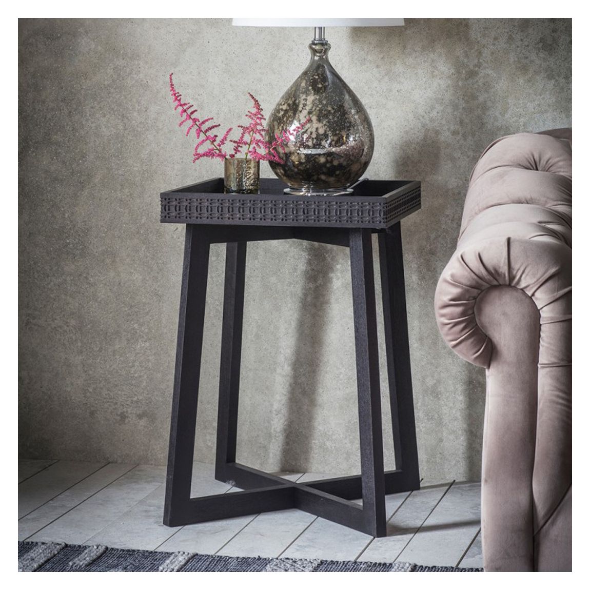 Tergul Bedside Table, Black main product photo