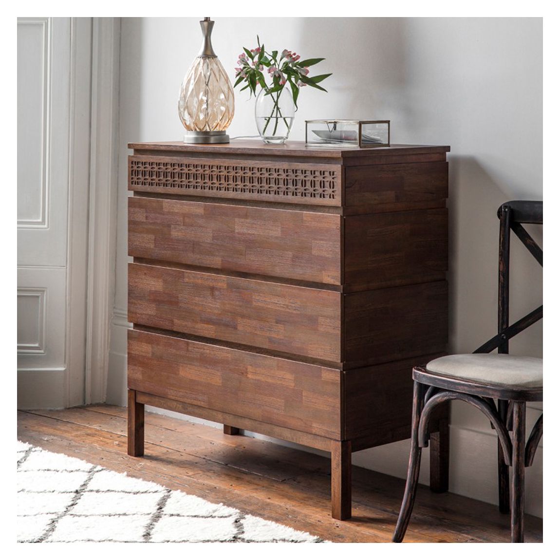 Tergul 4 Drawer Chest, Brown main product photo