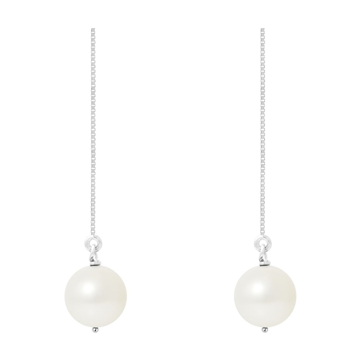 Natural White Silver Freshwater Pearl Earrings main product photo