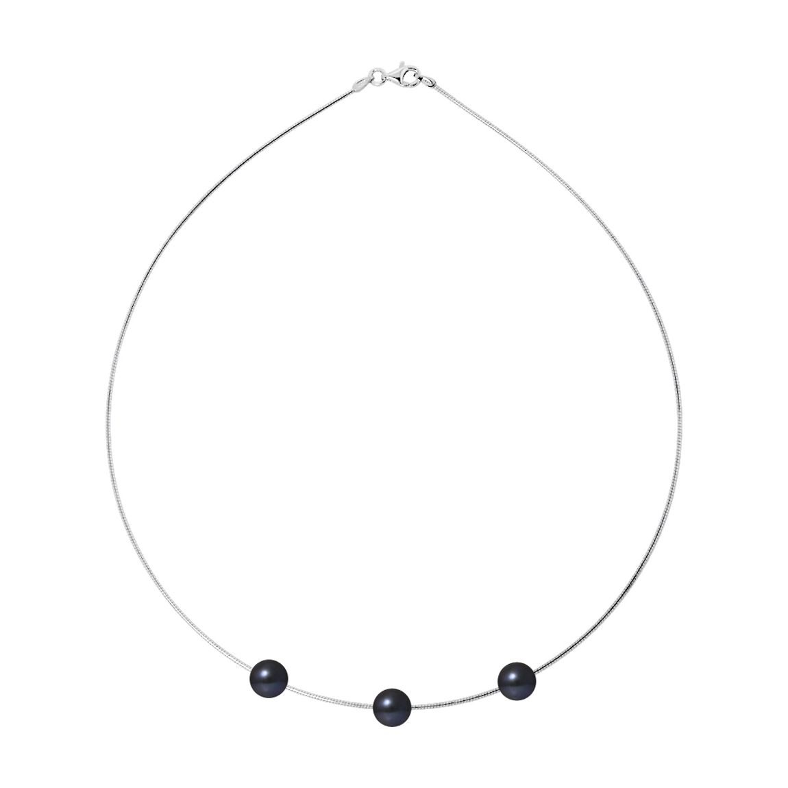 Black Tahiti Silver Freshwater Pearl Necklac main product photo