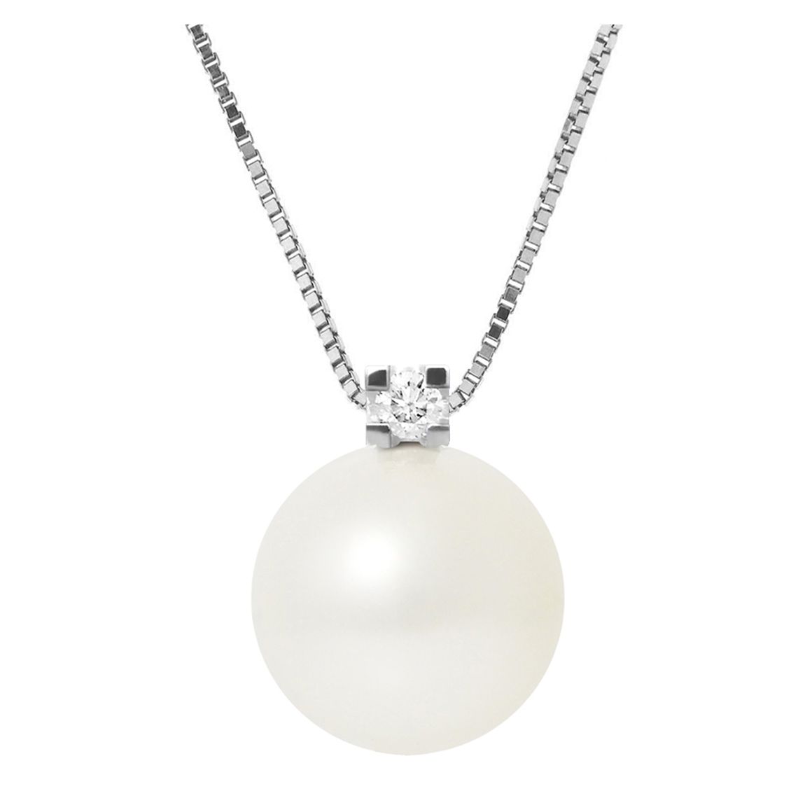 White Silver Freshwater Pearl Necklace main product photo