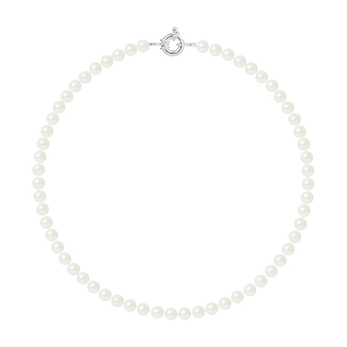 Natural White Silver Freshwater Pearl Necklace main product photo