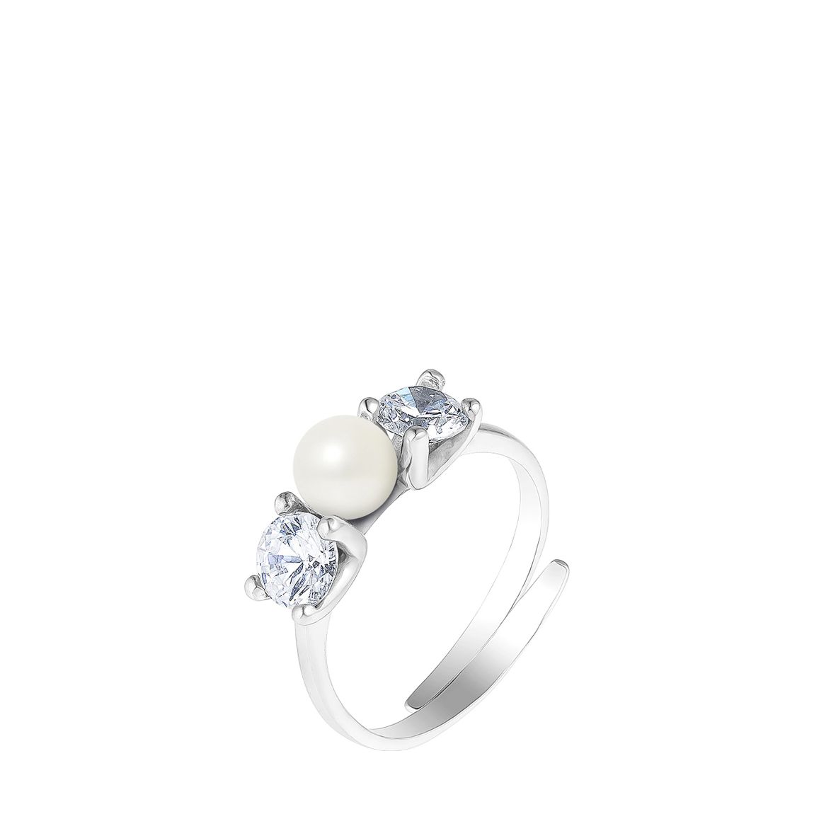 Natural White Silver Freshwater Pearl Ring main product photo