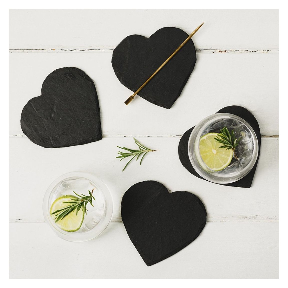 Set of 4 Heart Coasters main product photo