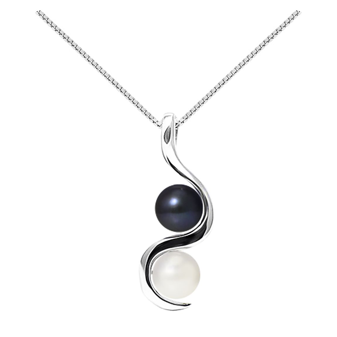 Natural White/Black Tahitian Style White Gold Pendant main product photo
