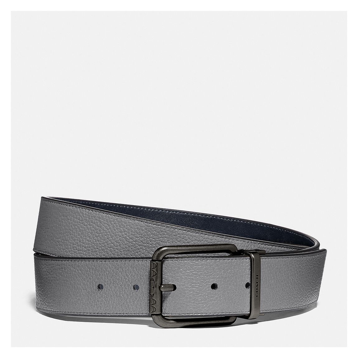 Washed Steel Midnight Roller Buckle Cut-To-Size Reversible Belt main product photo