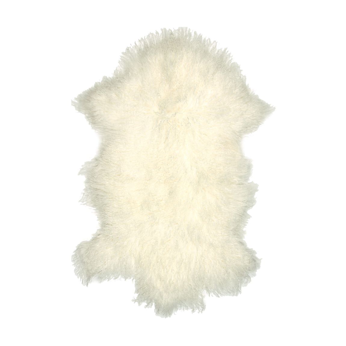 Tibetan Longwool Sheepskin Rug 80cm, Ivory main product photo