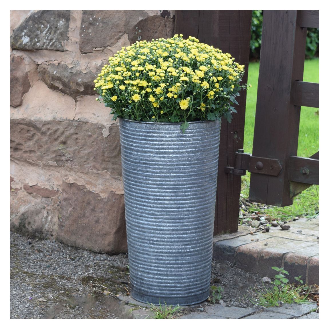 Ribbed Galvanised Vase main product photo