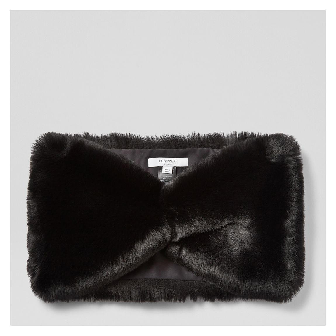 Black Kehlani Faux Fur Scarf main product photo