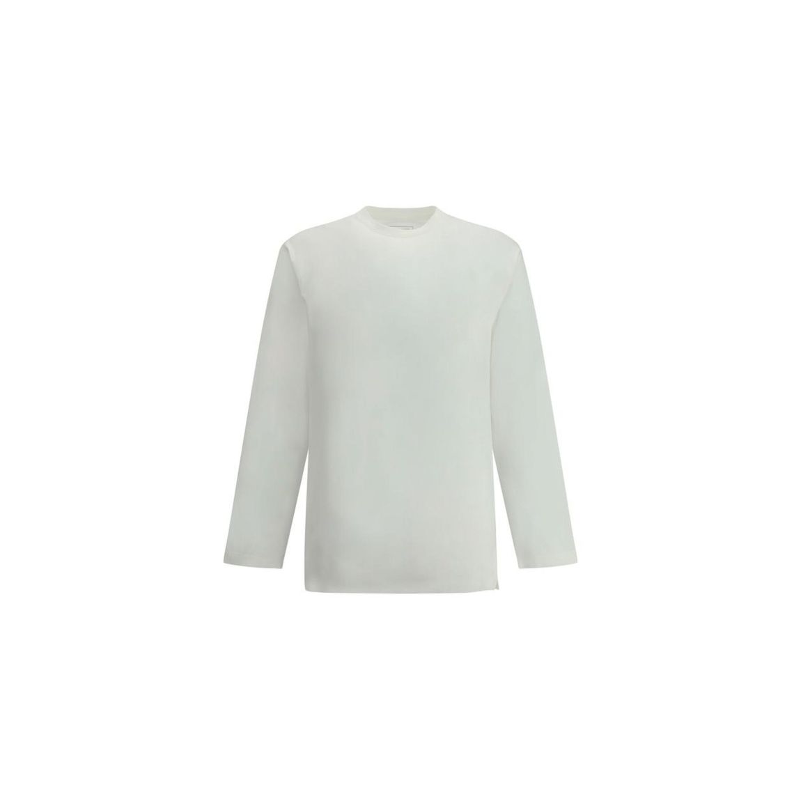 Long Sleeve Crew Neck Tee Classic Style - White T-Shirts main product photo