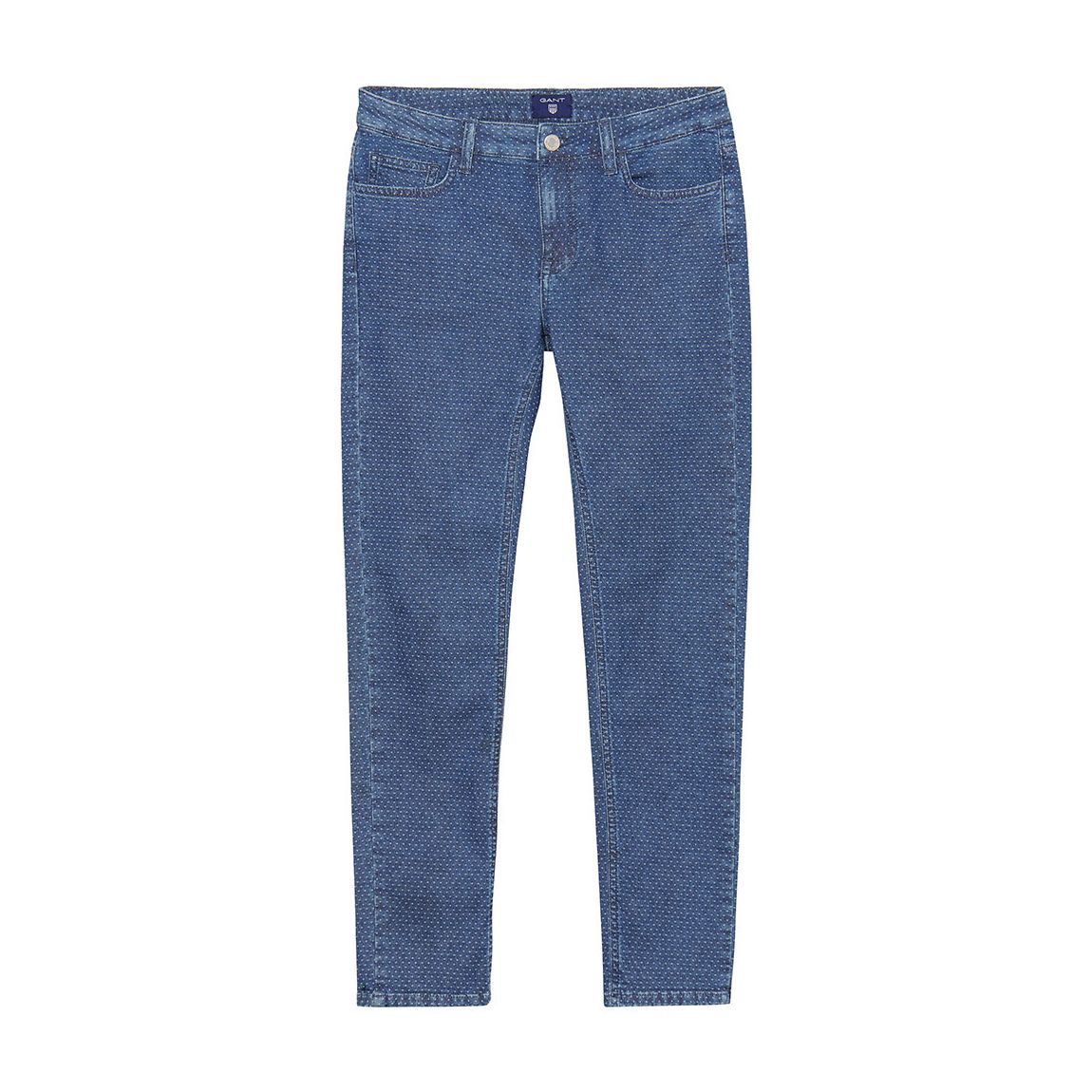 Blue Cropped Slim Stretch Jeans main product photo