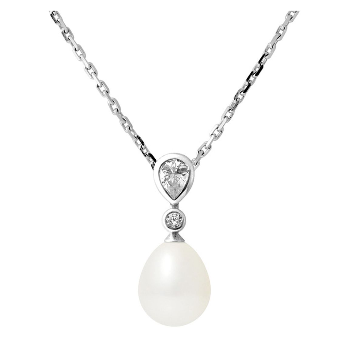 White Freshwater Pearl Necklace 8-9mm main product photo