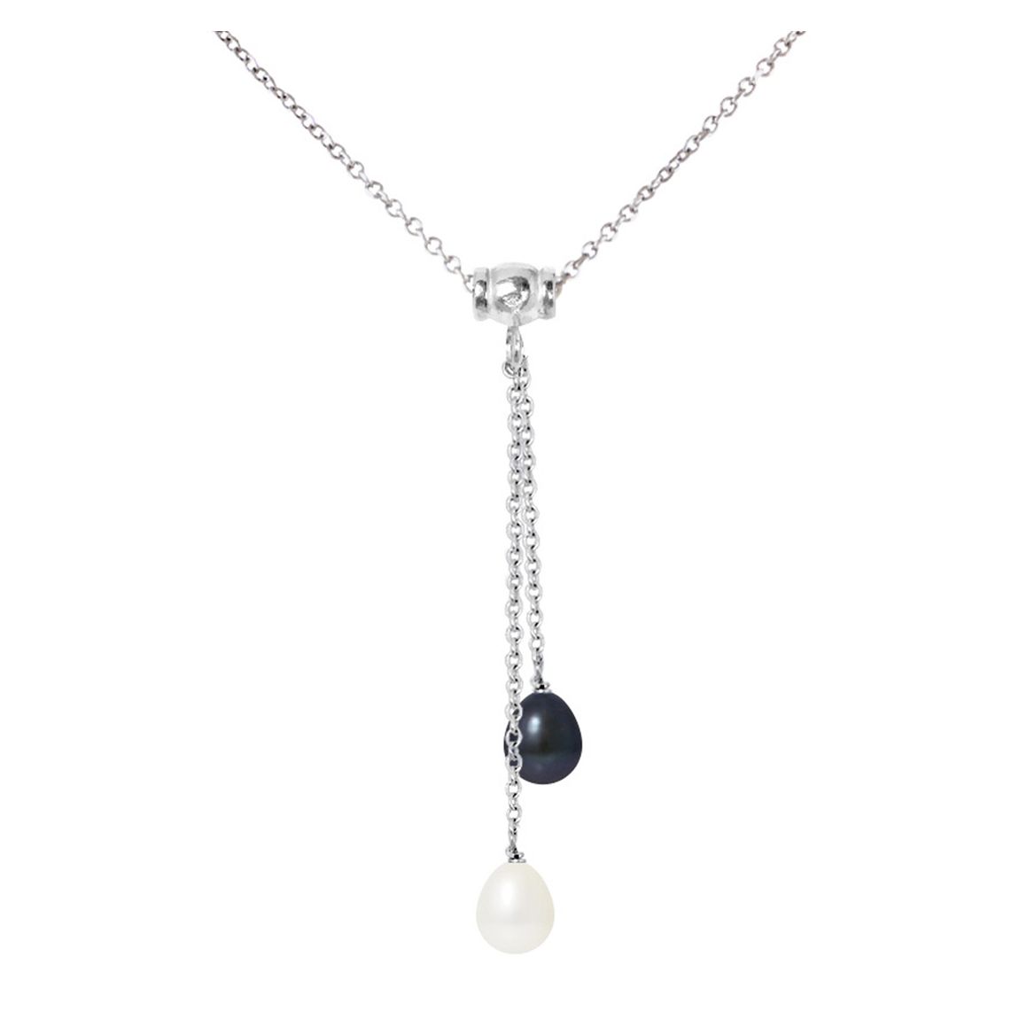 White/Black Tahitian Freshwater Pearl Necklace main product photo
