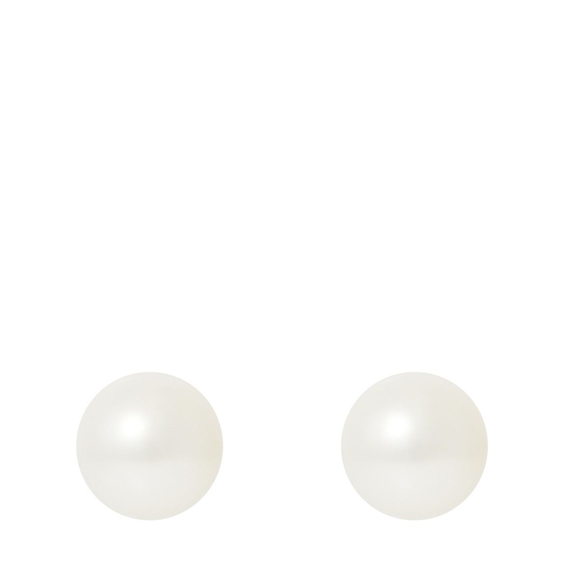 White Pearl Stud Earrings main product photo